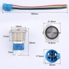 DMWD 2PCS 19MM Momentary Push Button Switch 12V-24V Ring Led