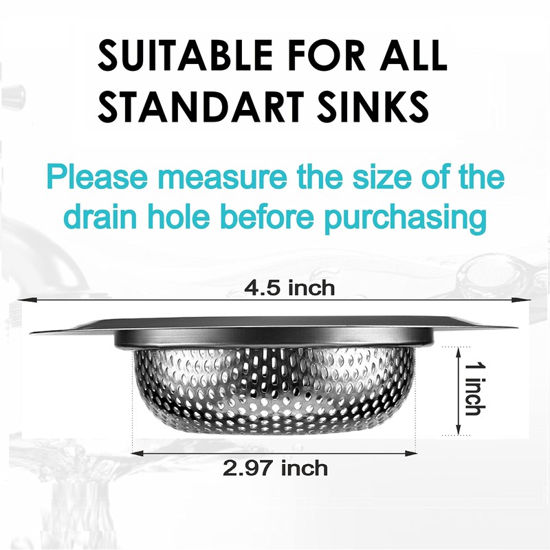 Coolcho 2PCS Sink Strainers for Kitchen Sink – Never Rust