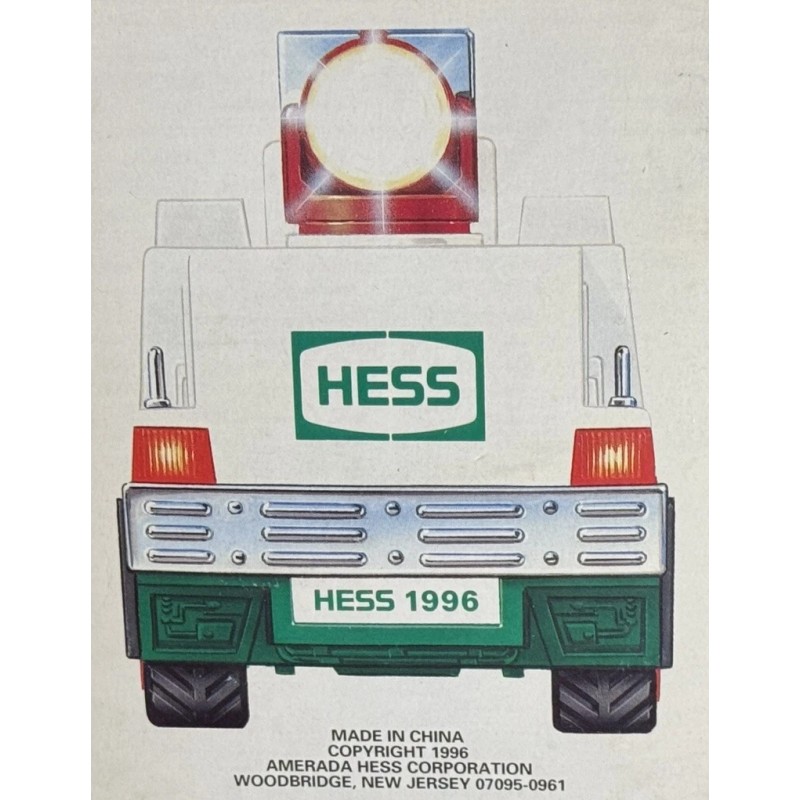 Hess Vintage Hess Emergency Truck Collectible Toy Gas Demo 1996