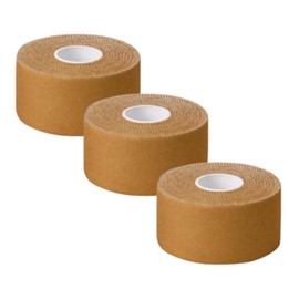 Poemtian Athletic Tape Rigid Sports Tape, Sports Trainers Premium Rigid Sports Strapping Tape 3 Rolls X 38mm X 13.7m for Blister Prevention or Feet Taping