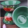 Mikinona Enamel Mixing Basin Sturdy Enamel Soup Bowl for Kitchen