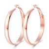Jewlpire Rose Gold Hoop Earrings for Women, Lightweight Rose Gold