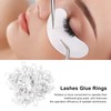 Flower Glue Rings V Shape PP Eyelash Glue Holder for