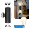 SHIMR Outdoor Wall Lights with Dusk to Dawn Sensor, Up