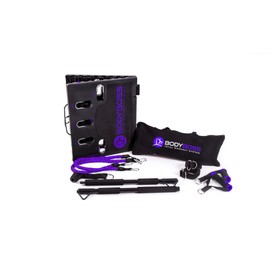 BodyBoss Home Gym 2.0 - Full Portable Gym Home Workout Package + 2 Extra Bands, Purple