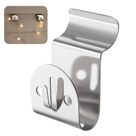 ANDGOO Vinyl Siding Hooks Heavy Duty, 8 Pack Stainless Siding Clips, No Hole Hooks Vinyl Hangers with String Light Holes for Hanging Outdoor Decor, Wreath, String Lights, Holds Up to 20lbs