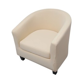 Highdi Armchair Cover with Elastic Stretch Cover, Pack of 2, Club Chair Slipcover, Sofa Cover with High Stretch, Armchair for Lounge Chair, Cocktail Chair (Plain Beige)