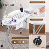 Faquenc Portable Nail Desk with Nail Dust Collector, Rolling Manicure