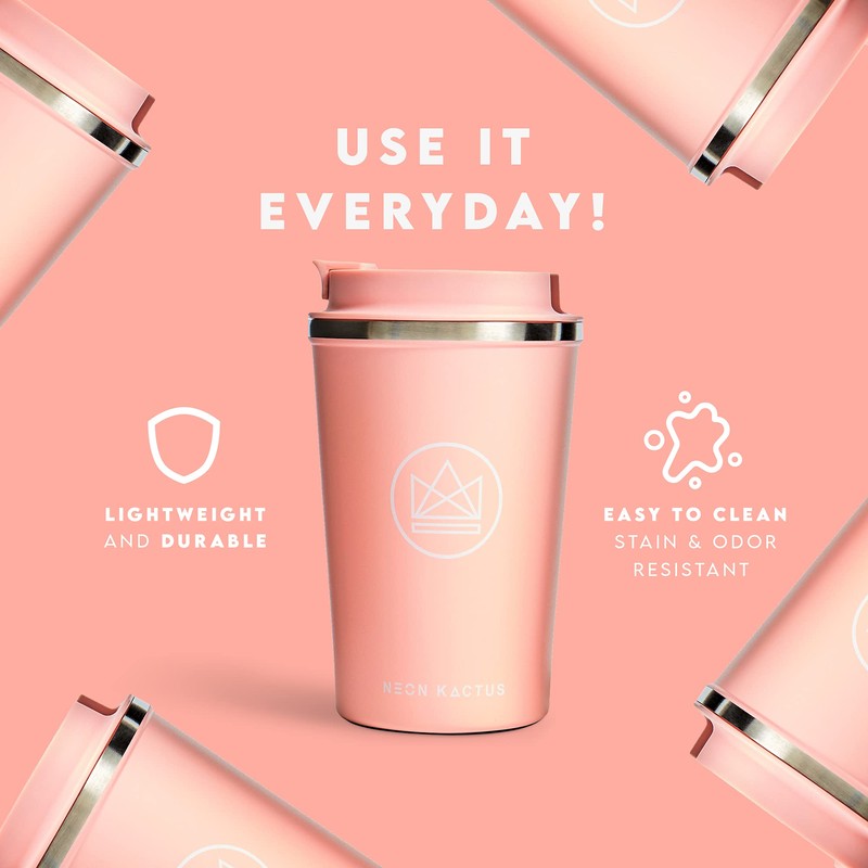 Neon Kactus Insulated Coffee Cup | Travel Cup | Double