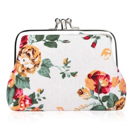 iSuperb Mini Wallet Coin Purse Mini Purse Coin Purse 12 x 9 cm, White