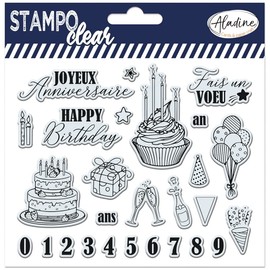 Stampo Clear Stamps - Birthday - Pack of 27