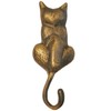 Anatolica Cat Door Knocker Solid Brass 6.11 inches (Antique Bronze)