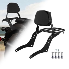 PIKPOP Motorcycle Sissy Bar with Luggage Rack for Rebel 500 Rebel 300 CMX300 CMX500 2017-2026, Detachable Rear Passenger Backrest Compatible with Honda