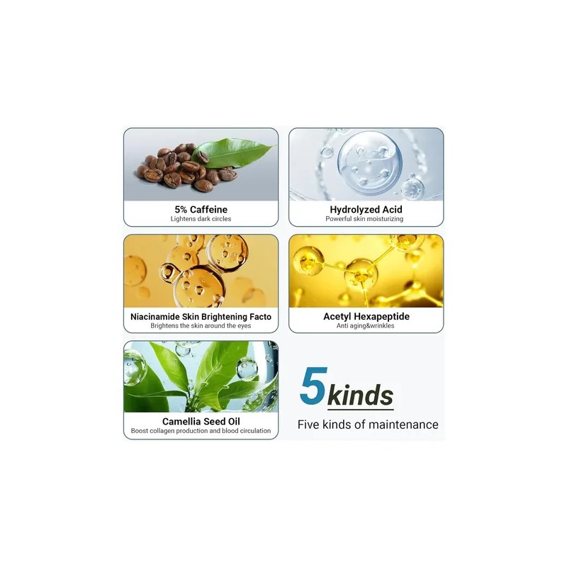 2pcs Crema De Ojos Con Cafeína Para Antienvejecimiento