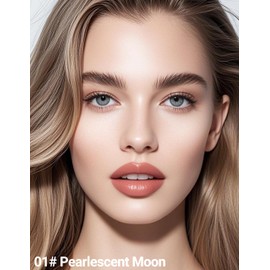 Erinde Shimmer Face Highlighter Makeup Powder, Cream to Powder Glow Finish, Lightweight & Healthy Radiance, Long Lasting Luminous Face Body Highlighter Makeup, 01 Pearlescent Moon