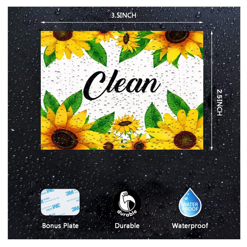 Dishwasher Magnet,Clean Dirty Sign Indicator- Double Sided Magnet with Bonus