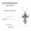 constantlife Cross Urn Necklace for Ashes for Women Men Fish