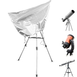 Bigwinyep Telescope Cover with Adjustable Drawstring Zipper Waterproof Astronomical Telescope Cover for Outdoor Indoor, 100x75CM/39x29Inch