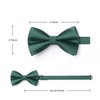 HISDERN Bow Tie Pre-Tied Men's Bow Tie with Pocket Square