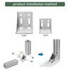 4 x EYPINS Mounting Material Angle 6060, for Aluminium Profile
