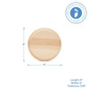 Round Wooden Discs 5 inch, Pack of 2 Unfinished Wood