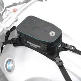 Rhinowalk Motorcycle Tank Bag Hard Shell Waterproof Expandable Motorcycle Seat Storage Bag 15-18L Motorbike Luggage Bag Backpack