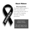 AWARENESS RIBBON Lapel Pin mourning Melanoma Black Small