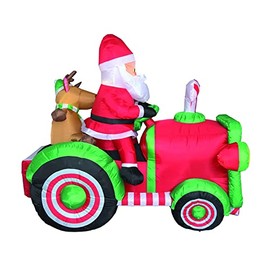 Ace Trding-Four Seasons Air Blown Santa with Tractor Inflatable