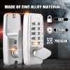HURRISE Code Lock, 2-8 Digit Combination, Waterproof, Silver, Modern, Keyless