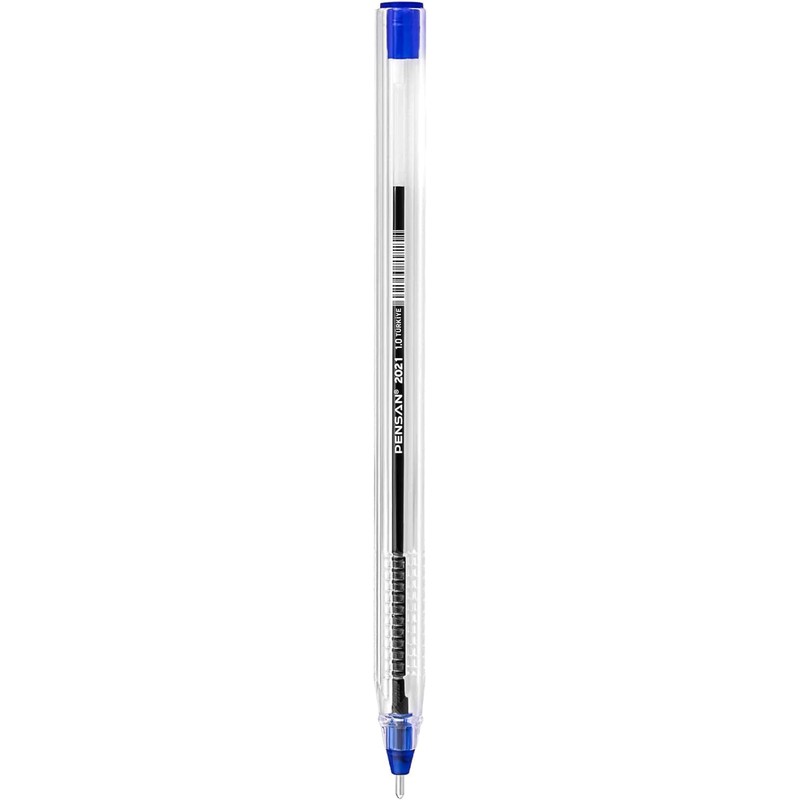 Pensan 2021 Ballpoint Pens, 1.0mm Medium Point, Ergonomic Triangular Grip,