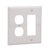 Eaton PJ826W 2-Gang Combination Duplex Receptacle Decorator GFCI Rocker Switch