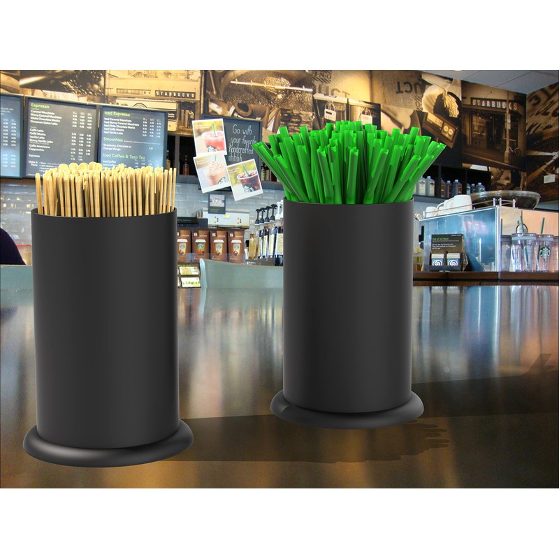 MyLifeUNIT Straw Holder Dispenser, Stainless Steel Kitchen Utensil Organizer 6.7"