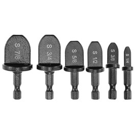 Dophee 6PCS HVAC Repairing Set, Air Conditioner Copper Tube Expander Hexagonal Handle Tube Expander Swaging Tool Drill Bit Set with 1/4'', 3/4'', 3/8'', 5/8'', 7/8'', 1/2''Bits