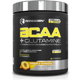 Forzagen | Aminoácidos BCAA + Glutamine | 8 g de BCAA 2:1:1 | 2 g de L-Glutamina | 30 Servicios | Sabor Durazno | Post-Intra Entrenamiento | Con Complejo de Hidratación Hydragen® | 330 g