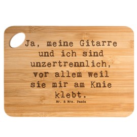 Mr. & Mrs. Panda Bamboo Chopping Board Saying Guitar Friend Gift Musical Instrument, Musician, Humour, Gift Ideas