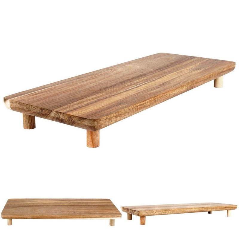 Wooden Chopping Board Serving Board with Feet 36 x 14.5