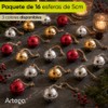 Artego Cascabeles navideños esferas Set de 16 cascabeles 5cm diámetro