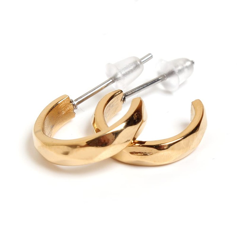 LUXSTAR Earrings, Hoop Ring, Simple, Men's, Women's, Stainless Steel, Hypoallergenic,