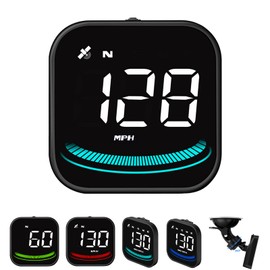 Car HUD Head Up Display, Universal KMH & MPH Digital GPS Smart Speedometer with Suction cup holder OverSpeed Alarm Fatigue Driving Warning USB Interface for All Vehicle