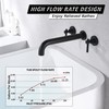 Wall Mount Tub Filler Matte Black Tub Faucet High Flow