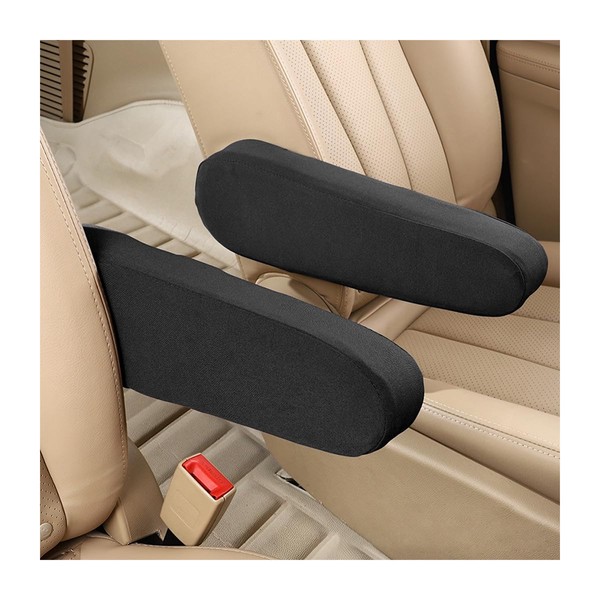 AUCELI 2 Pcs Car Front Seat Armrest Covers, Cloth Fabric