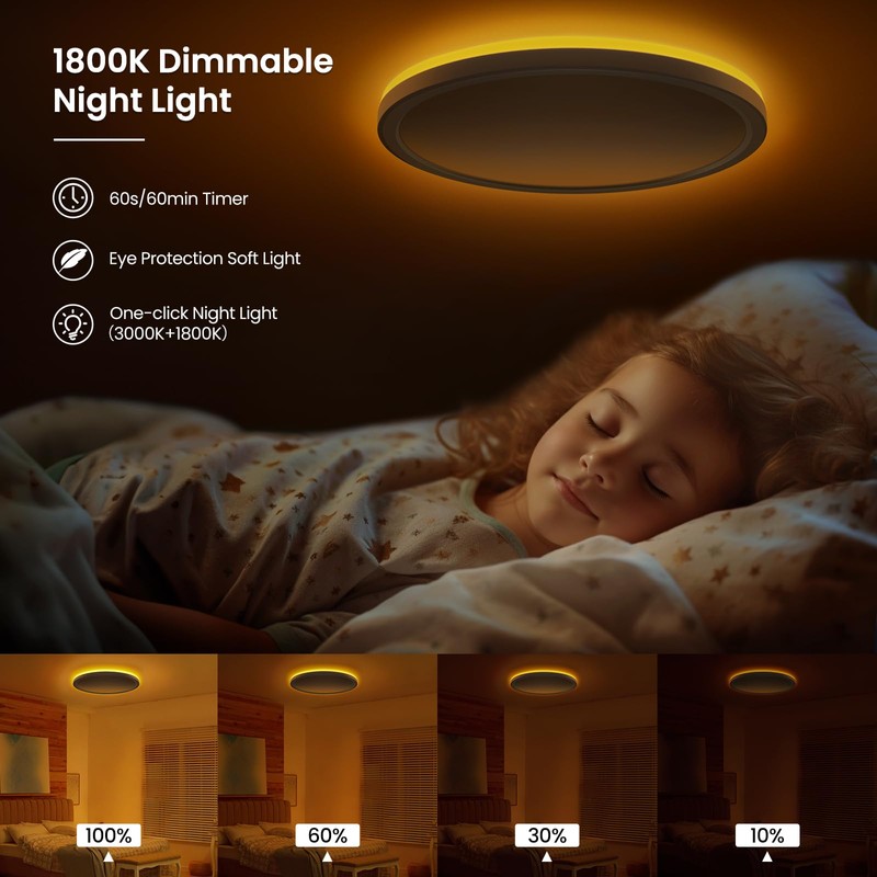Tyreses LED Ceiling Light Dimmable 24 W, Ceiling Light with