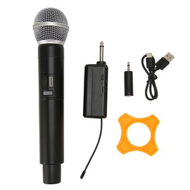 UHF Wireless Microphone System Lightweight Stable Portable Karaoke Cordless Handheld Microphone for Home Outdoor