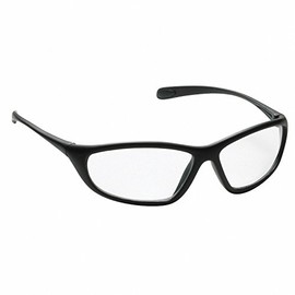 Galeton 11028 Spyder Safety Glasses, Anti-Fog, Anti- Scratch Lenses, Full Black Frame/Clear
