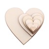 Akozon Wooden Love Heart Shape Embellishment for Weddings Plaques DIY