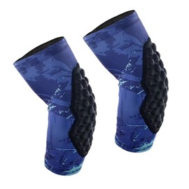 Topeter Sports Compression Knee Pads, Crashproof Leg Sleeve, Protective Pad Support Guard 2 Packs (Blue XXL)