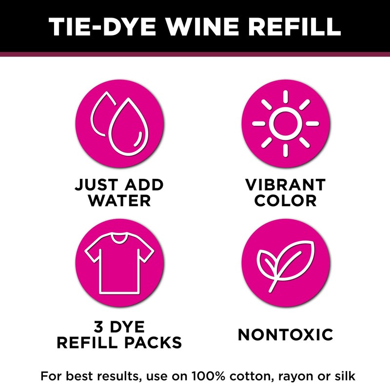 Tulip One-Step Tie-Dye Kit Dye Refill Packs, Wine