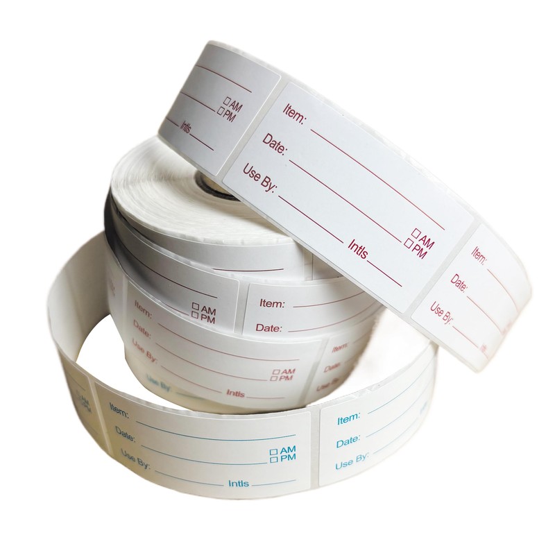 2 Rolls 1000 Labels Removable Food Labels, Waterproof Self-Adhesive Freezer