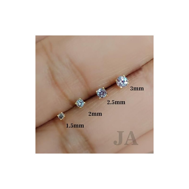 Jewelry Avalanche Solid 14K Gold Nose Bone Stud Lab-Alexandrite 22G