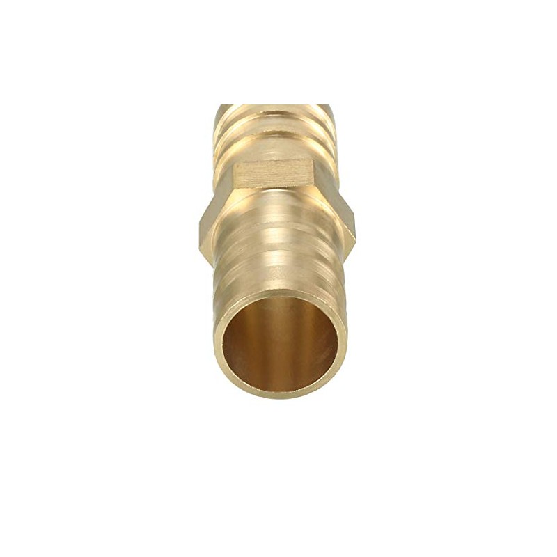 sourcing map 14 mm brass hose nozzle, pipe fitting, coupling